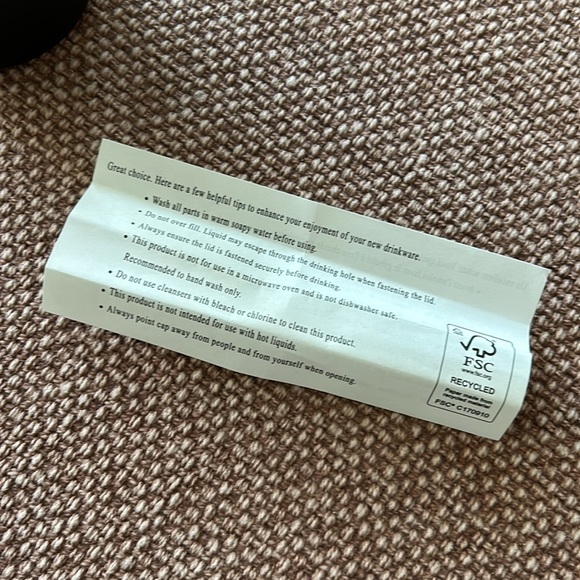 Stainless Steel “HeartWorks” Water/Coffee Bottle in black - Picture 5 of 5